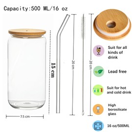 Cute Funny Dog Mom Era Gift Idea, 16 Oz Glass Can Tumbler With Wood Lid, Straw, Brush, Dog Mom Woman Ower Gifts,Drinking Cup for Dog Lover Water Juice Beer Coffee Milk Tea