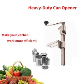 Heavy-Duty Commercial Can Opener – Industrial-Grade Manual Tabletop for 11000, Stainless Steel Blade for Cans Up to 11” Tall, for Kitchen, Restaurant, Ergonomic Handle, Easy to Clean