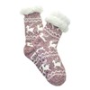Angelina Womens One Size Winter-weight Sherpa-lined Knitted Thermal Crew Socks,