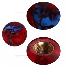 Unbranded JDM Star Pearl Ball Red And Blue Manual Gear Stick Shift Knob Shifter Universal