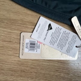 CALIA NEW WITH TAGS CALIA WIDE BANDED BIKINI BOTTOM TEAL EVENING SEA RIBBED XL