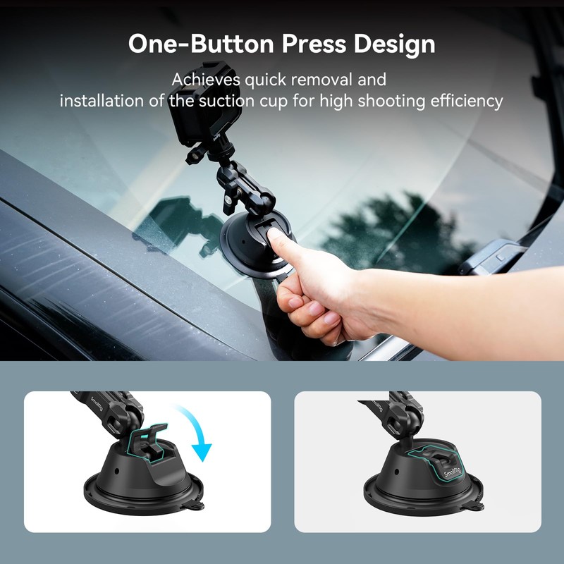 SMALLRIG Suction Cup Mount Dual Layer Suction Cup Mount for