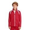 SPORT-TEK Youth Tricot Track Jacket YST90, True Royal/White, Small