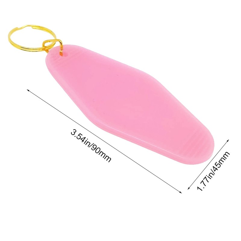 Nwsrayu 10pcs Blank Hotel Keychains Bulk Vintage Motel Keychain Vinyl