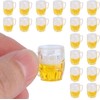 5Pcs Mini Beer Cups, Realistic Resin Dollhouse Barware for DIY