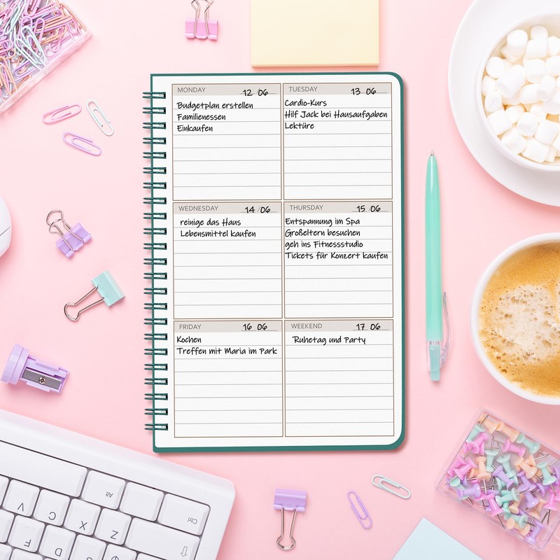 BIROYAL Undated Weekly Planner A5 Weekly Diary with To-Do List,