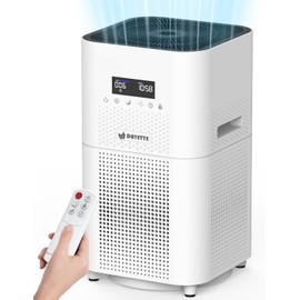 Dayette Air Purifiers for Home Large Room up to 3000 Sq Ft, CARD 400 m³/h+ Upgraded H14 Ture Hepa Air Filter, Air Purifier with Air Quality Monitor, 22dB Sleep Mode