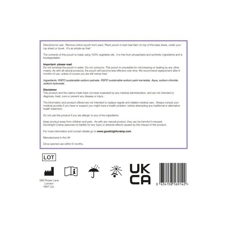 Goodnight Cramp Goodnight Cramp Pouch (Single) Relief for Night-Time Foot