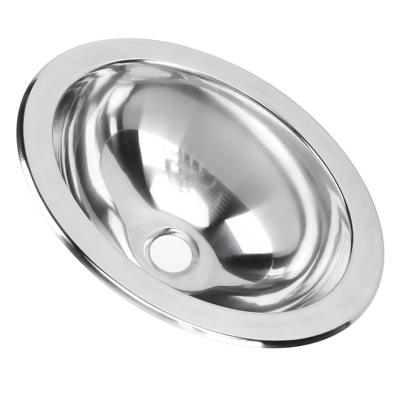 Stainless Steel Round Sink, Mirror Polished Drop In Bar Sink,