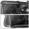 TUSDAR Halogen 4Pcs Headlight Assembly Set Replacement for 2006-2010 Dodge