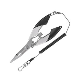 Pullther Fishing Pliers, Fishing Tackles, Multi-functional, Anti-slip, Hook Removal, PE Line Cut, Lightweight, Includes Butt Rope