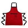 Ragged Rose Kitchen Apron, cotton, Red with Black, Unisex