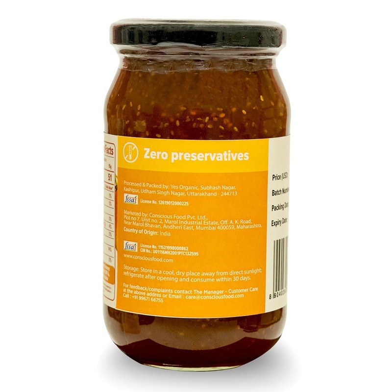 Conscious Food Mango-Honey Fruit Spread 17.6 oz | 100% Natural