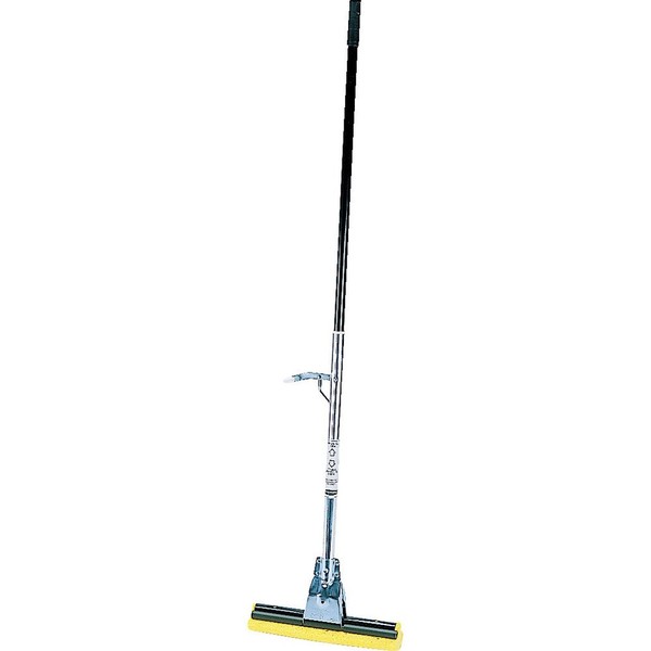 Rubbermaid Commercial Products Brute Steel Roller Sponge Floor Mop with Steel Handle, 12-Inch Wide, Metal, Cleaning for Title/Floors in Bathroom/Kitchen/Lobby and Outdoor/Garage Spaces