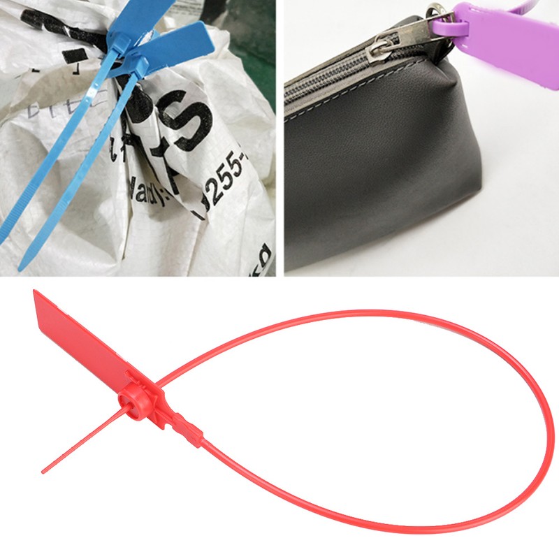 100Pcs Disposable Label Cable Wire Ties Zip Ties Colourful Identification