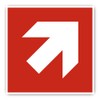 Directional Arrow (45 Degree) Fire Sign: Diagonal Up, Lower, Right,
