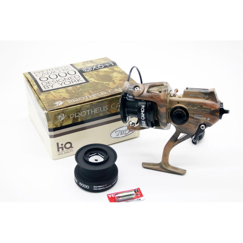 York Protheus Camo BC 6000 Carp Reel Feeder Reel with
