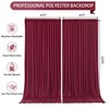 Wish Care Burgundy Backdrop Curtains 2 Panels - Wrinkle-Free Champagne