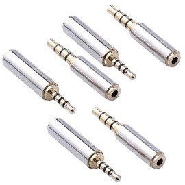 Leadigol 3 Pack Adapter Cable,3.5mm Female to 2.5mm Male Audio Adapter Converter,Amplifier Headphone Earphone Amplifier Male to Female Converter 3.5 mm Plug 2.5 mm to 3.5 mm Audio Plug