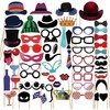 58Pcs Photo Booth Props,Funny Party Photo Booth Decorations,Birthday Party Supplies,Head