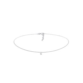 Elli Labradorite Solitaire Choker Necklace 925 Silver, Labradorite