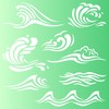 Waves Stencil - 21.5 x 21.5cm (L) - Reusable Ocean