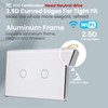 LOUYSGEN Smart Light Switch,2-Button,Aluminum Frame, Neutral Required,2.4GHz, Tuya Smart Life