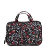 Vera Bradley Cotton Ultimate Travel Makeup Organizer Case, Perennials Noir