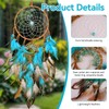 60CM Feather Dreamcatcher, Blue Tree of Life Double Circle Dream