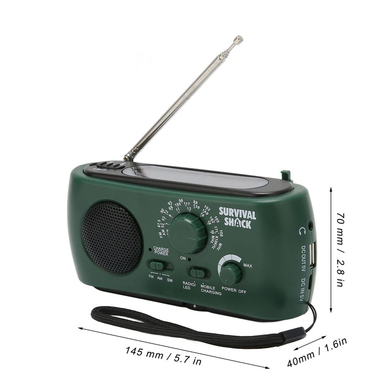 Hand Crank Radio Portable Practical LED Torch Outdoor Multi Band