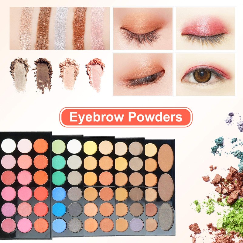 JasCherry 148 Colours Shimmer Eyeshadow Makeup Palettes with Concealer, Blush