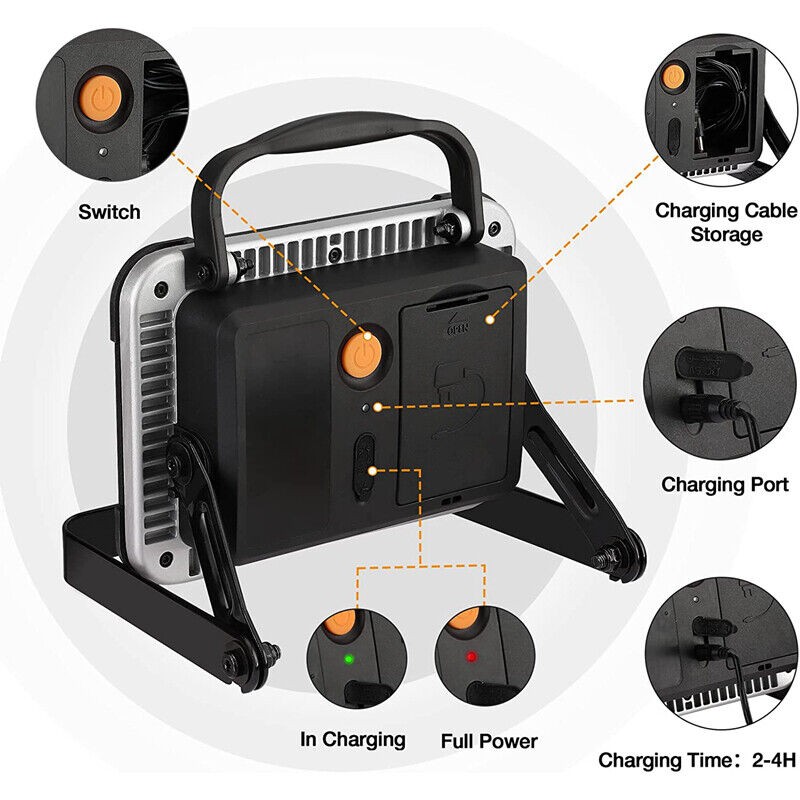 EverBrite 1500 Lumen LED Work Light Rechargeable w/Stand Portable Automotive
