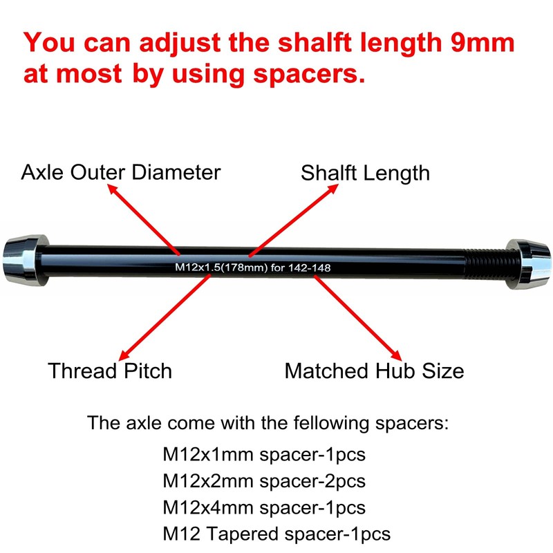 Bike Trainer Thru Axle Adapter for Kinetic Saris CycleOps Elite