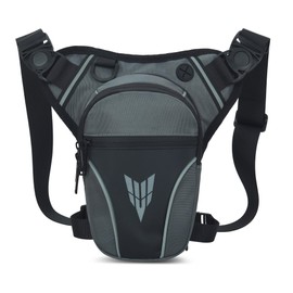 Leg Bag Motorcycle Waist Bag Men Women Waterproof Leg Bag Belt Bag Removable Bag Leg Multifunctional Tool Bag for Hiking Bicycle Outdoor, gray