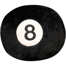 Maomoto Großes Sportkissen schwarz Simulation Billard 8 Kugeln Plüsch gefüllte Sportkugeln Spielzeug 35cm Dekorative Sportkissen Kissen für Sofa, Bett, Kinder Geschenk