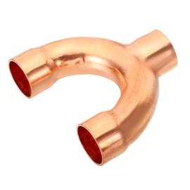 PATIKIL 7/8 Inch ID Copper Fitting, 3 Way Y Type 99.9% Pure Copper Pipe Fitting Welding Connection for HVAC Air Conditioning Plumbing Refrigeration Pipe
