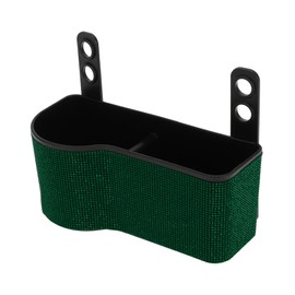 TUCKBOLD Car Trash Can Portable Front Seats Trash Bin Green 1 Pc 7.5" Length 3.2" Width 3.5" Height Plastic