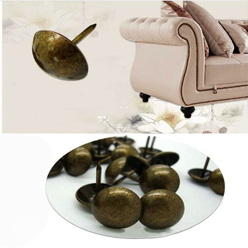 500 Pcs Upholstery Tacks, Antique Bronze Decorative Thumb Tacks, Furniture