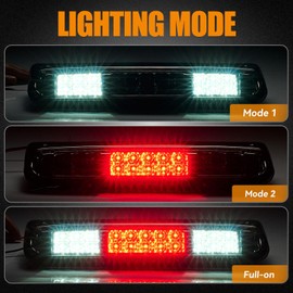 Cxdar Third 3rd Brake Light LED for 2004 2005 2006 2007 2008 Ford F150, High Mount Rear Brake Lights Assembly for 04-08 F-150, Waterproof Center Cab Cargo Lamp Stop Light