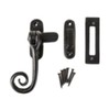 Black Antique Monkey Tail Window Fastener Curly End Casement Fastener