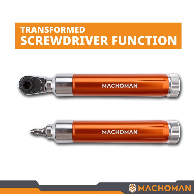 MACHOMAN RCW209 9 Piece Transformed Ratchet Bit Screwdriver Set