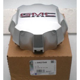 GMC Factory, OEM 2021 - 2023 GMC Sierra 2500 3500 HD Silver/Red Letters Center Cap P/N 84307951