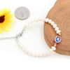 Uloveido Pulsera de perlas de agua dulce de plata 925,