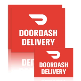 3 Pack Doordash Car Magnet Sign for Delivery Drivers Magnetic Stickers for Vehicles Reusable Removable Red