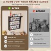 Emfogo Trading Card Display Stand for Wall, 3 Tier Wooden