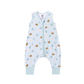TADO MUSLIN Baby Sleep Sack with Feet 0.5 Tog 95% Rayon from Bamboo 5% Spandex Breathable Sleep Sacks Baby Walker, Little Bee, 18-38M
