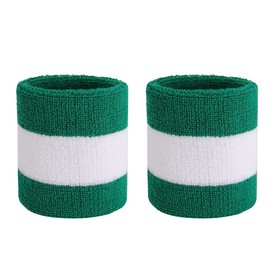 ONUPGO Wristband Sweatbands for Men and Women - Athletic Cotton Terry Cloth Wrist Bands Sport Sweat Band for Basketball, Tennis, Football, Baseball, Running, Gym (1 Pair) 3.14" x 3 14"