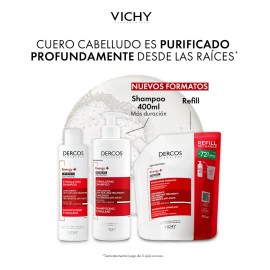 Shampoo Vichy Dercos Energy+ Refill, Anticaída 400 ml