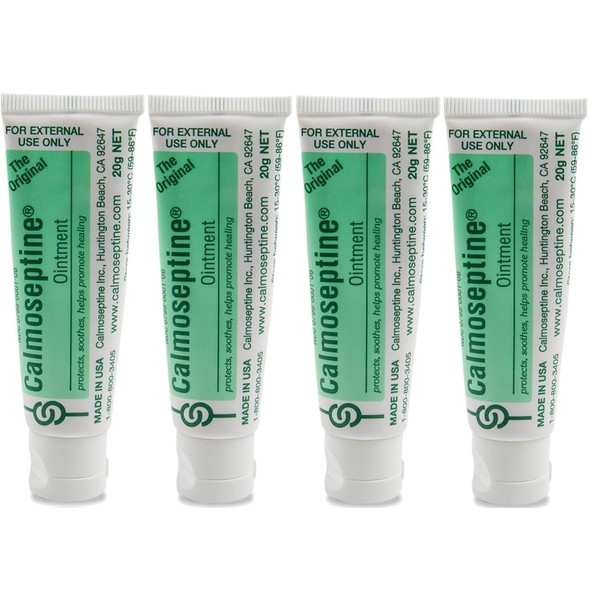 Calmoseptine Ointment Tube 20 Gram Travel Size (Pack of 4)