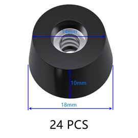 24 PCS Rubber Furniture Pads, Floor Protectors, Pads For Furniture Feet (18 x 14x 10 mm)